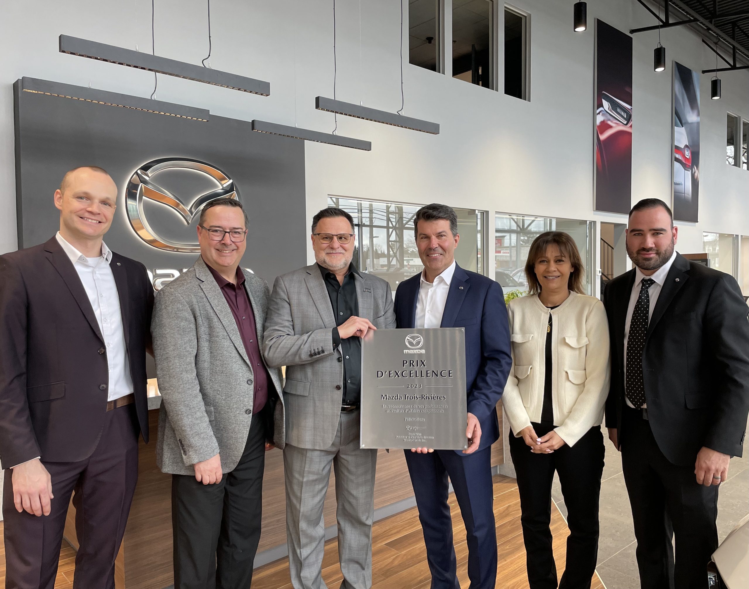 Mazda Trois-Rivières récipiendaire du Prix d&rsquo;excellence de Mazda Canada