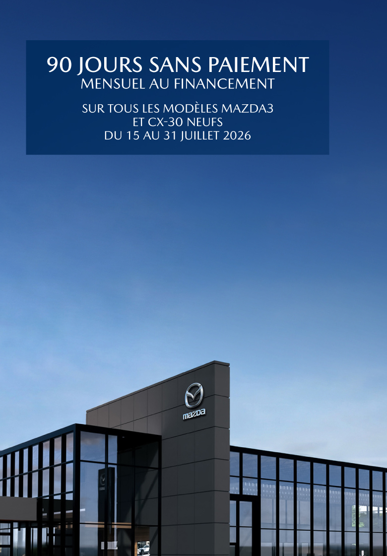 Événement Mazda – 90 jours sans paiement